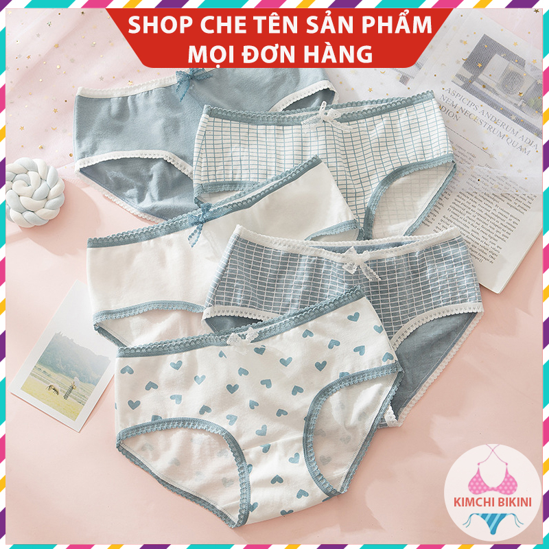 Quần chíp cốt tông co dãn nữ in hình xinh đẹp dễ thương KIMCHIBIKINI mua quần lót nữ nâng mông tôn dáng chống viêm QL093