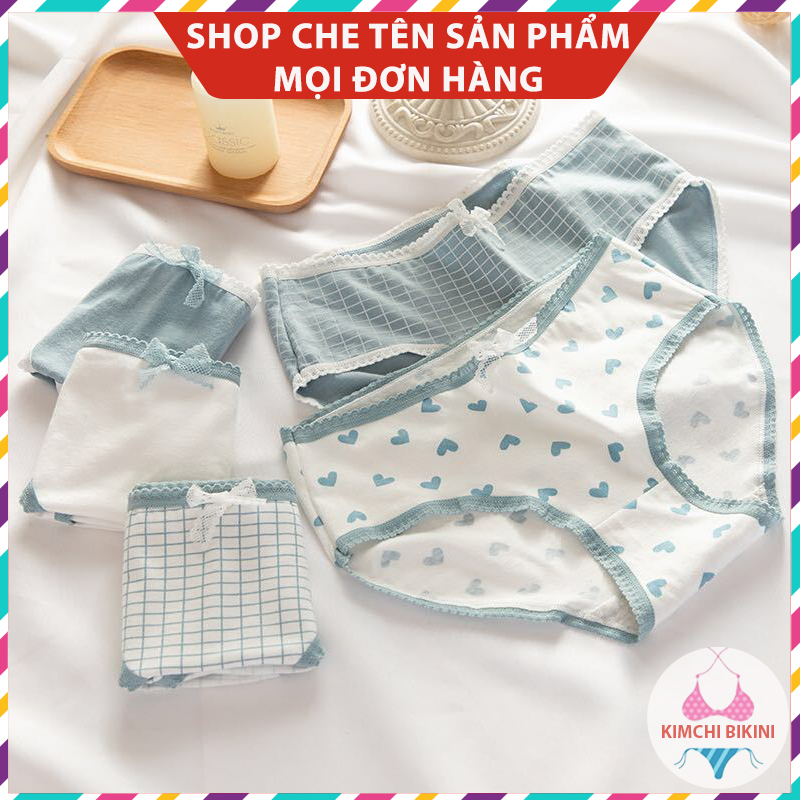 quần xip nữ Cotton nơ mịn xinh đẹp dễ thương KIMCHIBIKINIquần lót nữ sỉ mềm mại thoáng mát QL093