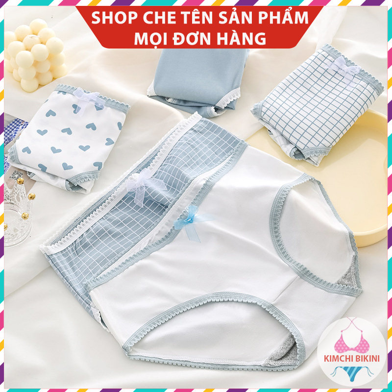 quần xip nữ Cotton nơ mịn xinh đẹp dễ thương KIMCHIBIKINIquần lót nữ sỉ mềm mại thoáng mát QL093