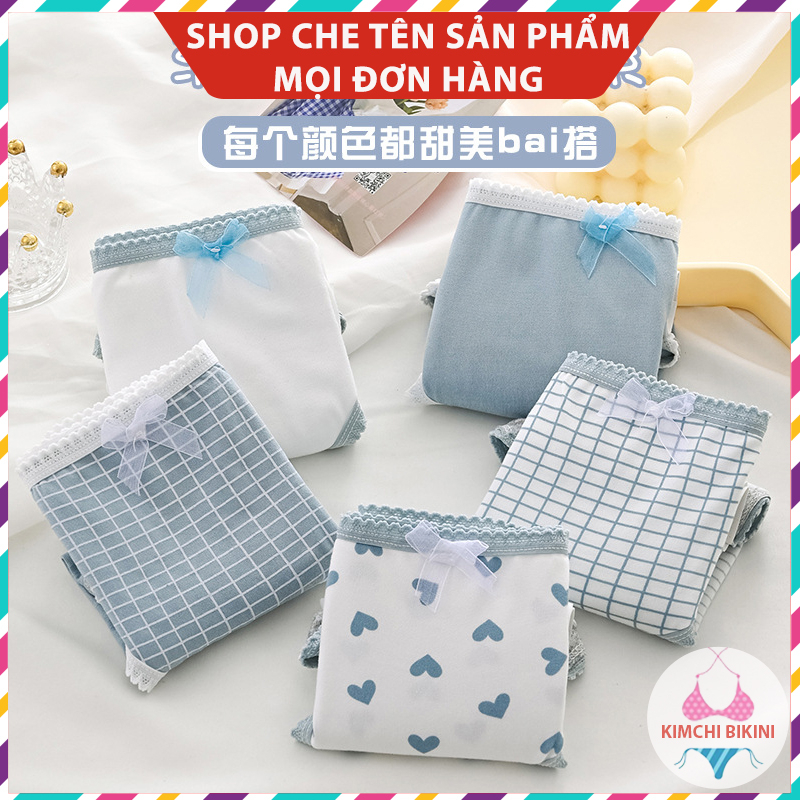 quần xip nữ Cotton nơ mịn xinh đẹp dễ thương KIMCHIBIKINIquần lót nữ sỉ mềm mại thoáng mát QL093