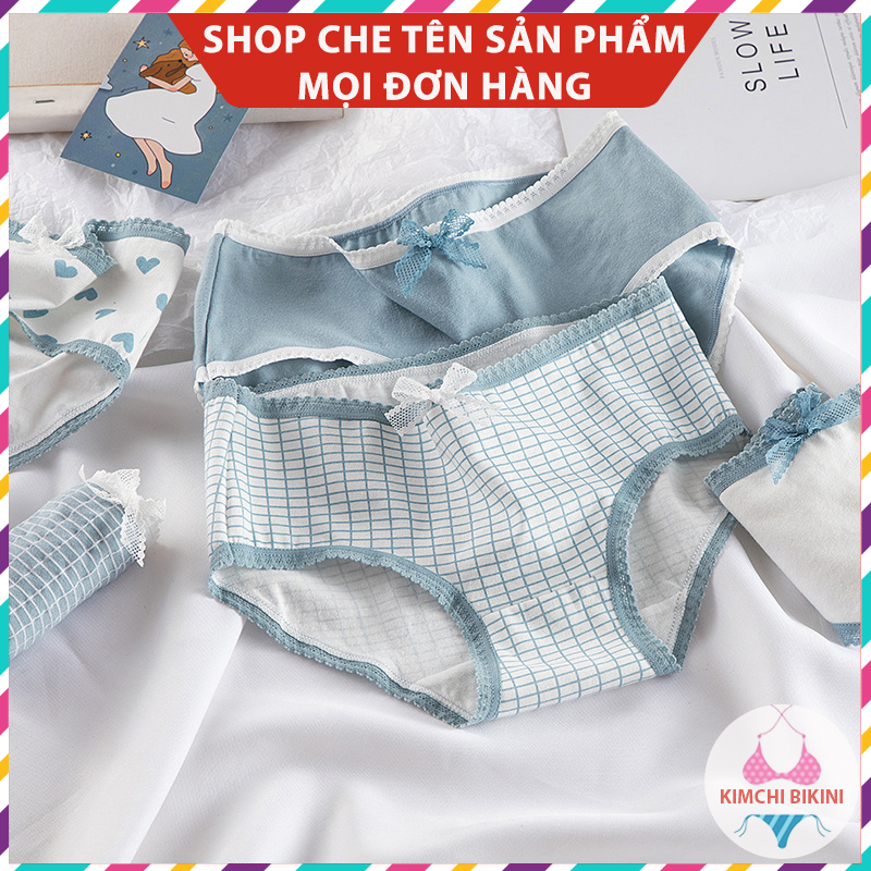 quần xip nữ Cotton nơ mịn xinh đẹp dễ thương KIMCHIBIKINIquần lót nữ sỉ mềm mại thoáng mát QL093