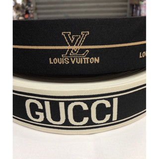 Thun thời trang thương hiệu LV-GUCCI rộng 5cm, may dây nịt thun, lưng quần, váy