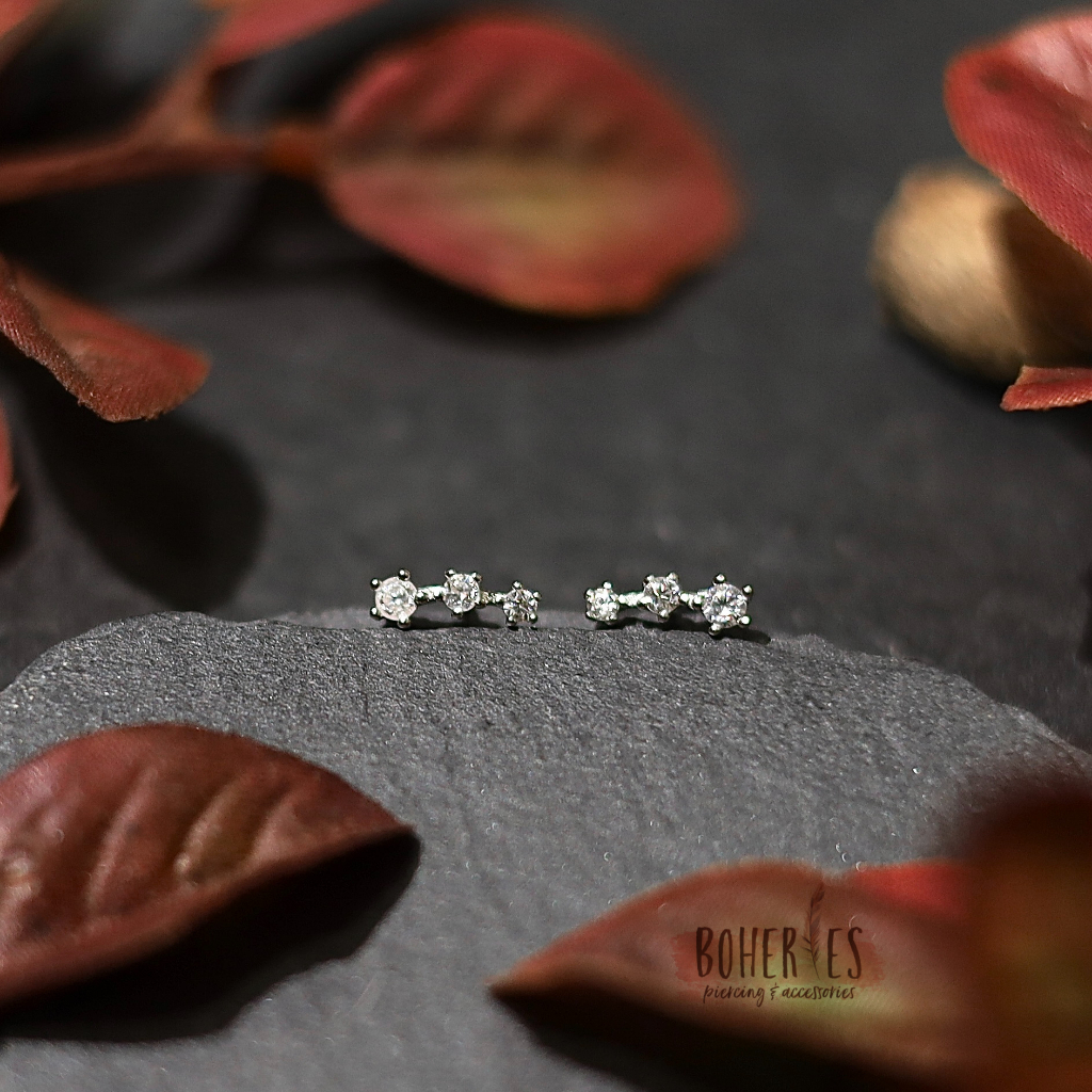 Boheries/Xỏ khuyên, khuyên tai bạc 925, không kích ứng da