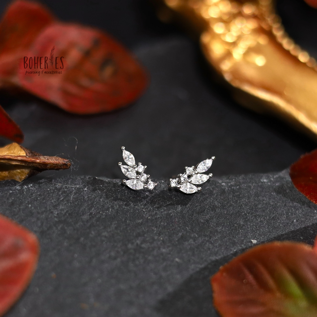 Boheries/Xỏ khuyên, khuyên tai bạc 925, không kích ứng da
