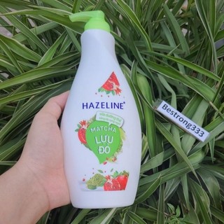 Sữa Dưỡng Thể Hazeline dưỡng trắng da Matcha Lựu Đỏ 370ml