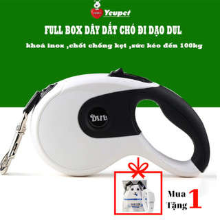 Dây dắt tự động cho chó mèo YEUPET ĐEN LUXURY cao cấp tự động thu gọn 3m-5m