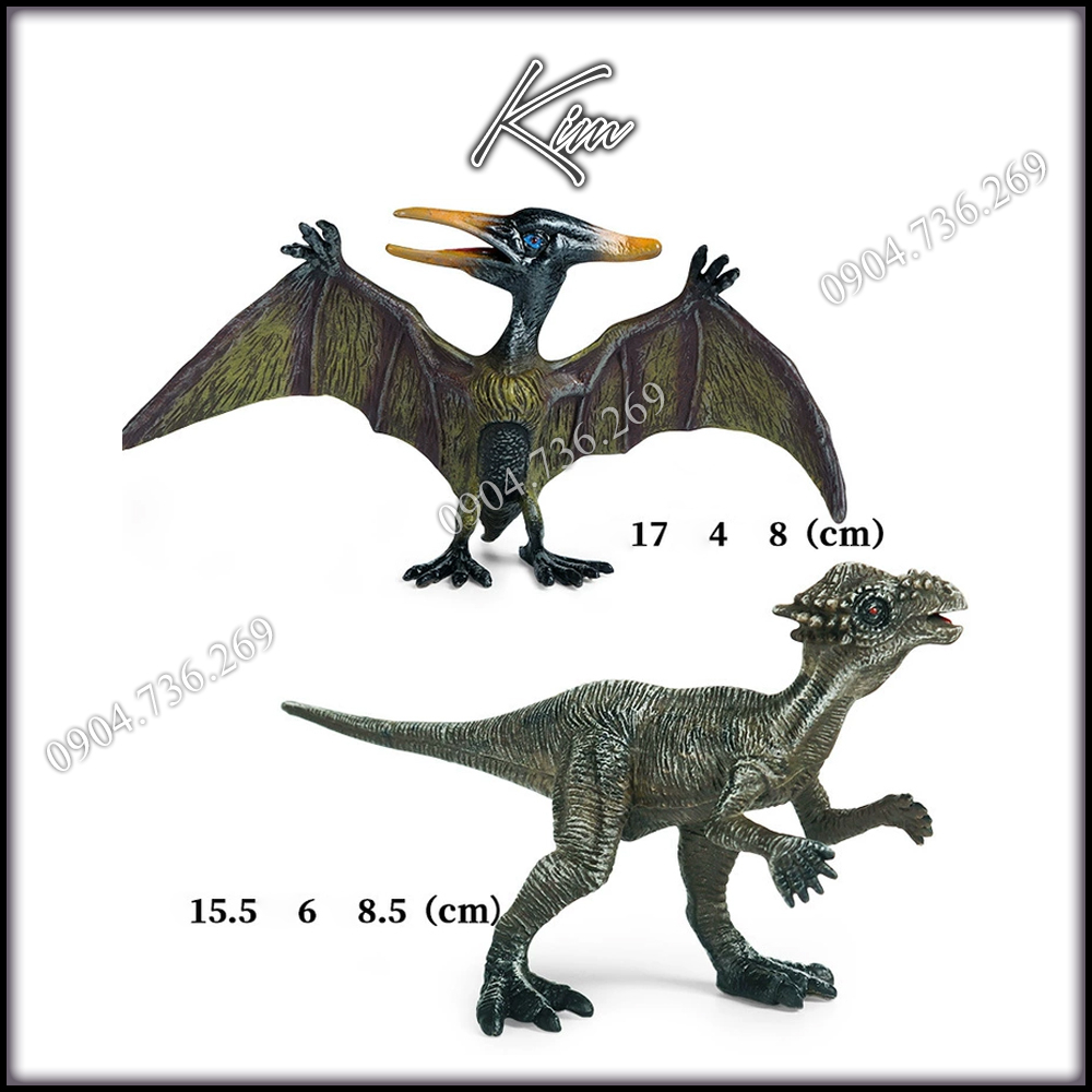 Combo mô hình khủng long đầu búa Pachycephalosaurus và khủng long bay Pterosaurus - Chính hãng