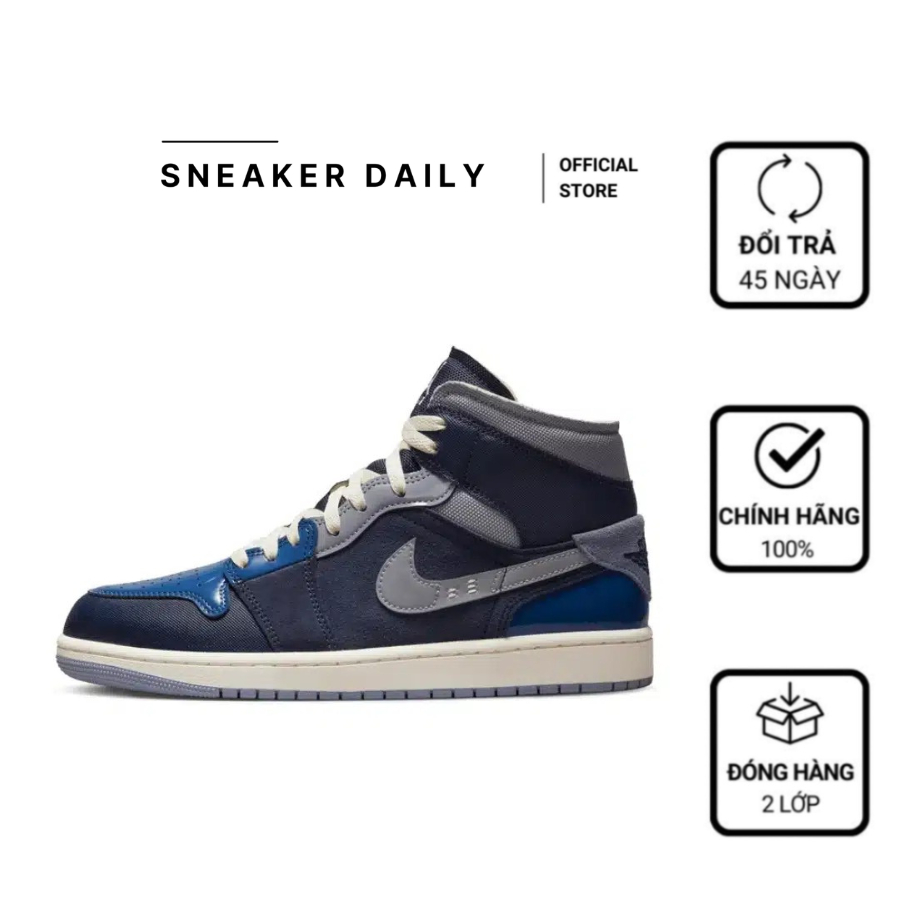 Giày Air Jordan 1 Mid SE Craft Obsidian French “Blue Ashen Slate White” DR8868-400