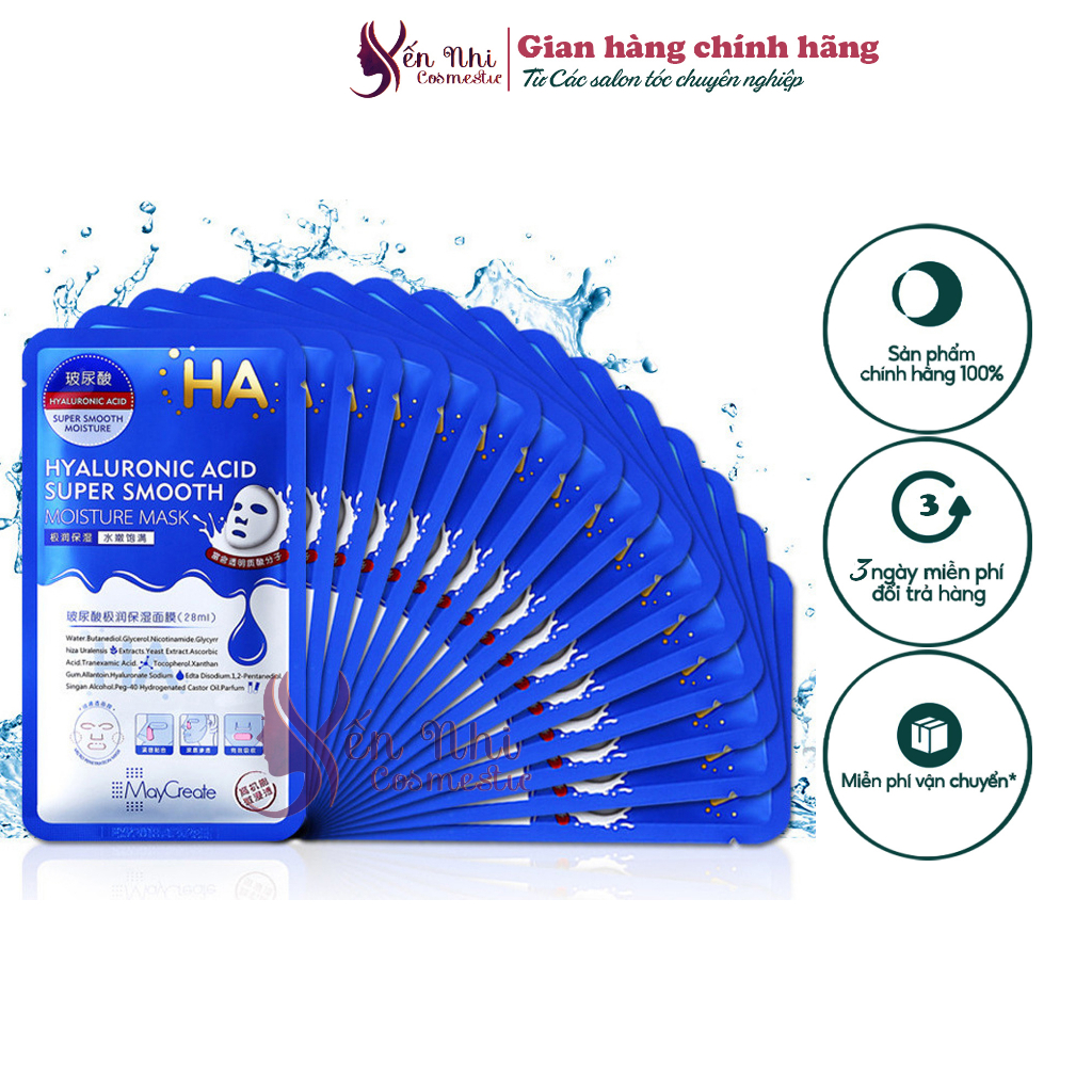 Mặt nạ dưỡng trắng da HA 1 hộp 20 miếng mặt nạ cấp ẩm nội địa trung ha, Mỹ phẩm tóc yến nhi