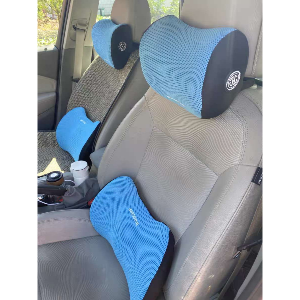 BỘ GỐI ĐẦU VÀ TỰA LƯNG CAO SU NON CHÍNH HÃNG AWESOME, SỬ DỤNG 4 MÙA THOÁNG KHÍ HỖ TRỢ LÁI XE ĐƯỜNG DÀI | BigBuy360 - bigbuy360.vn