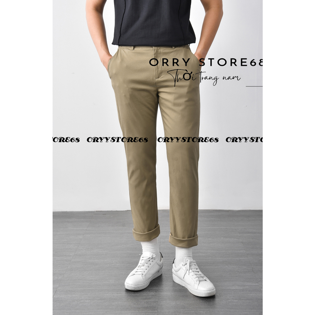 Quần Dài Kaki Nam Form Slim-Chất Vải Kaki Cotton Co Giãn TRẺ TRUNG năng động BOM79