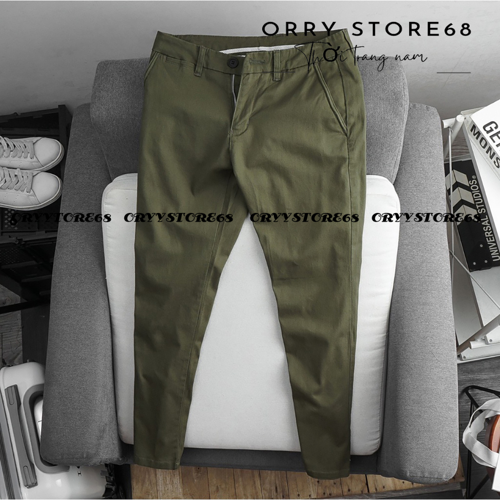 Quần Dài Kaki Nam Form Slim-Chất Vải Kaki Cotton Co Giãn TRẺ TRUNG năng động BOM79