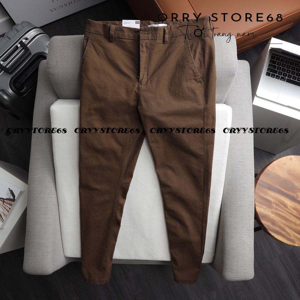 Quần Dài Kaki Nam Form Slim-Chất Vải Kaki Cotton Co Giãn TRẺ TRUNG năng động BOM79