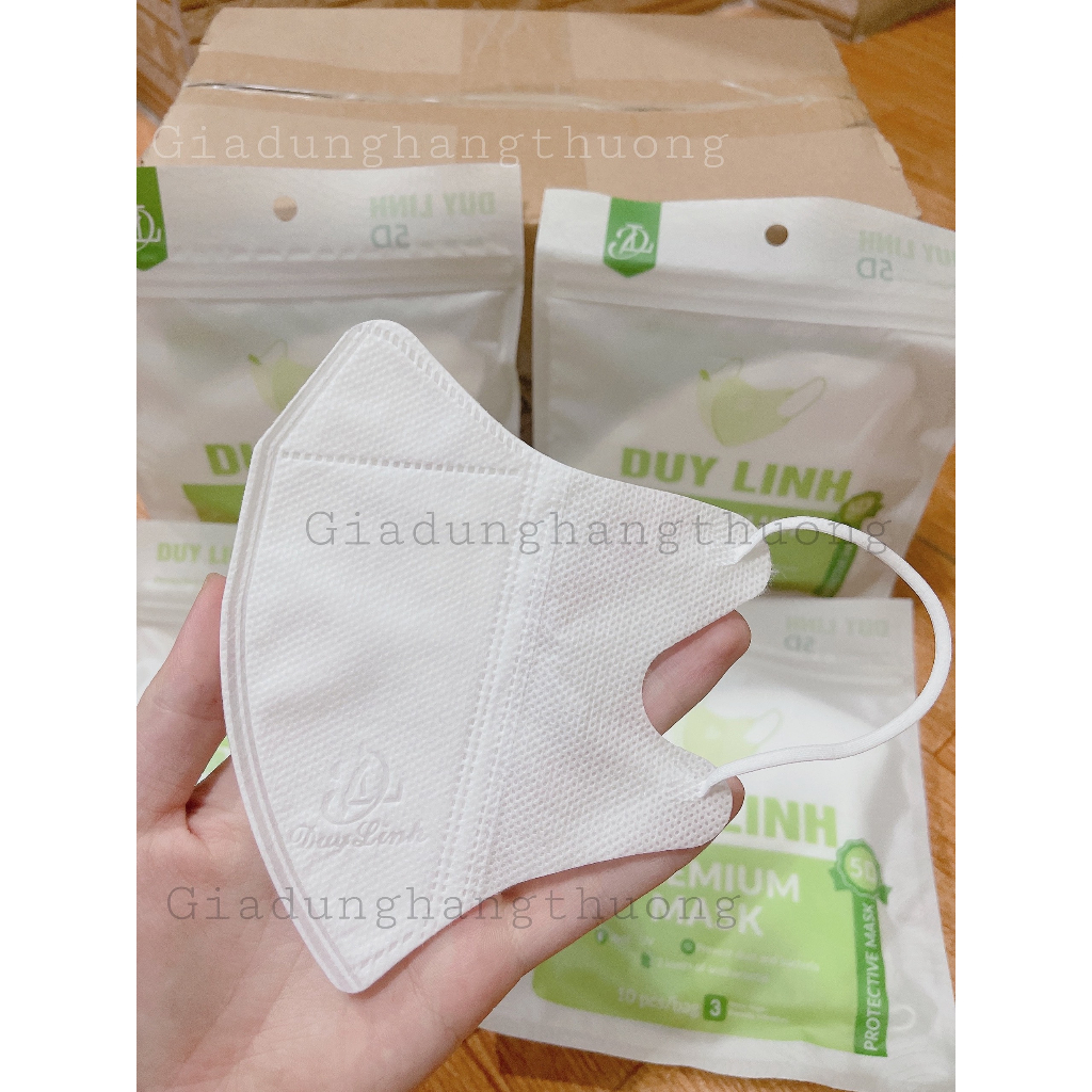 Thùng 20Gói_200Chiếc| Khẩu Trang 5D MASK DUY LINH_tiện lợi