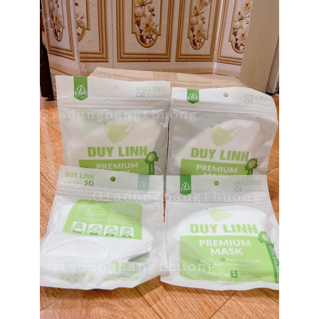Thùng 20Gói_200Chiếc| Khẩu Trang 5D MASK DUY LINH_tiện lợi