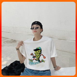 Áo Thun Unisex Tay Lỡ Form Rộng Just Do It Siêu Cá Tính Thoáng Mát Cá Tính Cho Nam Và Nữ