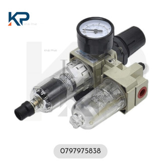 Bộ lọc đôi khí nén aw + al = ac; bộ lọc đôi, lọc tách nước máy nén khí, bộ 2 lọc khí nén