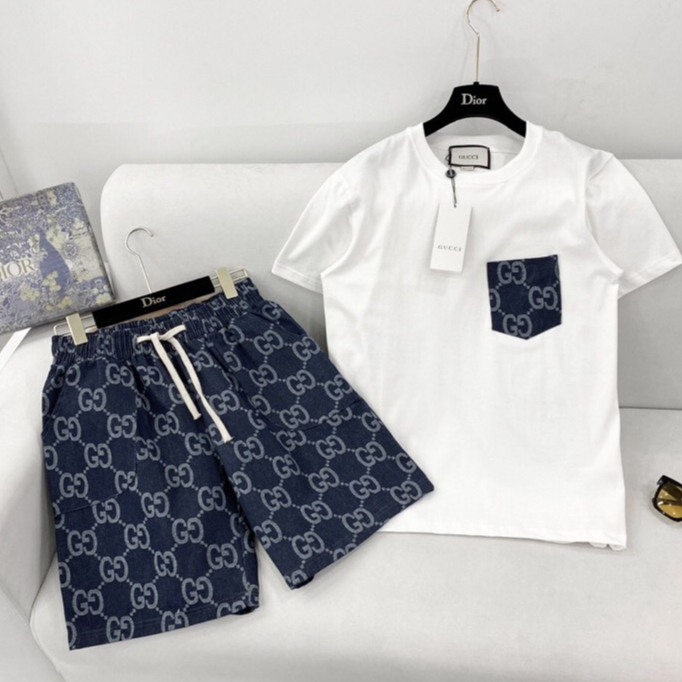 Bộ Cộc Tay Thể Thao Nam GC Cực Hót - Bộ Quần Áo Nam Họa Tiết GC Thoáng Mát Phong Cách M87 | BigBuy360 - bigbuy360.vn