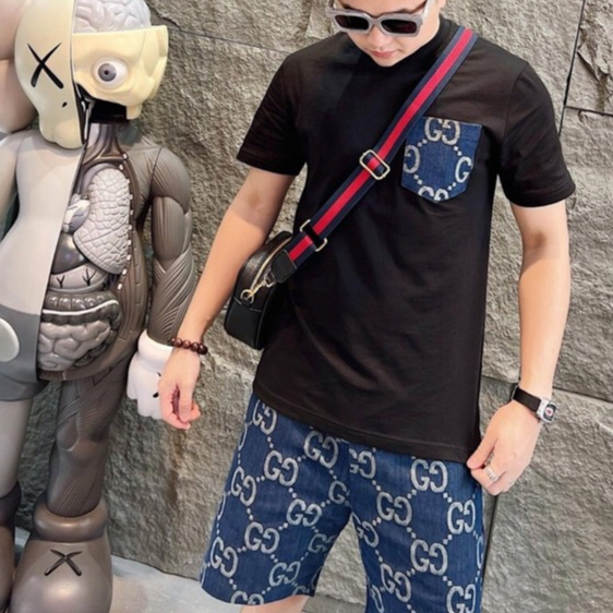 Bộ Cộc Tay Thể Thao Nam GC Cực Hót - Bộ Quần Áo Nam Họa Tiết GC Thoáng Mát Phong Cách M87 | BigBuy360 - bigbuy360.vn