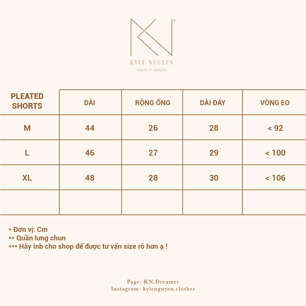 Quần shorts kaki_Đen & Ghi xám_Pleated Shorts’s KN