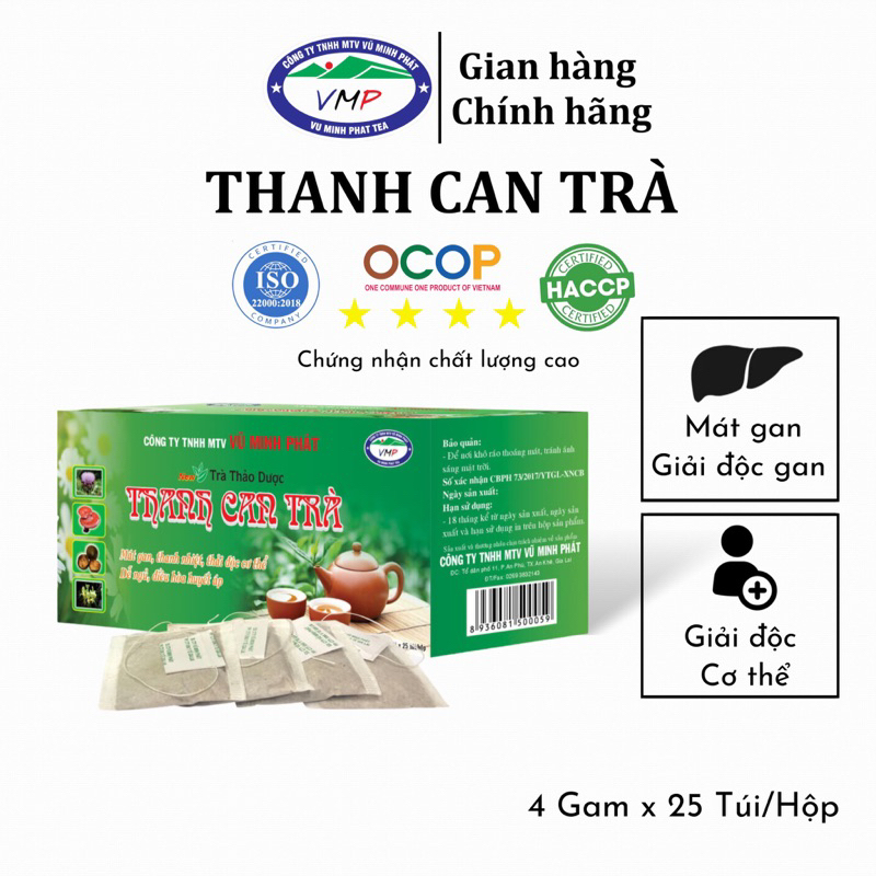 Thanh Can Trà VŨ MINH PHÁT - Mát Gan- Thanh Nhiệt- Giải Độc Cơ Thể- Dễ Ngủ - Điều Hoà Huyết Áp