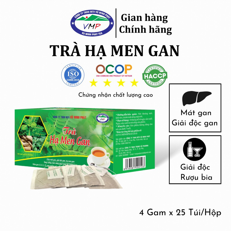 Trà Hạ Men Gan VŨ MINH PHÁT - Mát gan giải độc - Hỗ trợ chức năng gan