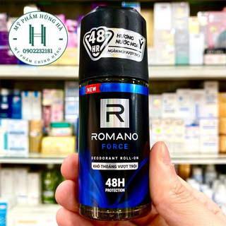 Lăn khử mùi Romano Force, lăn khử mùi cơ thể, lăn khử mùi nước hoa, khô thoáng 24h 50ml