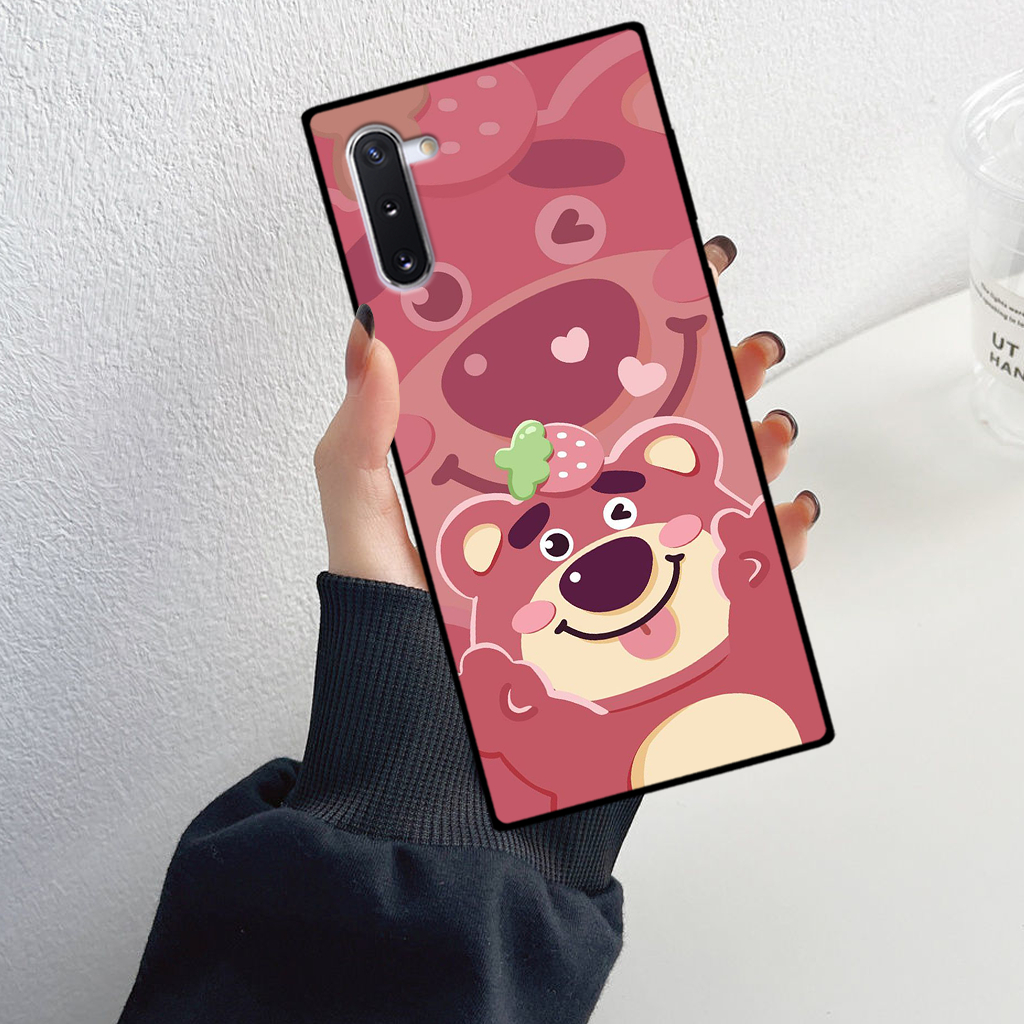 Ốp lưng Samsung Galaxy Note 10 / Note 10 Plus / Note 10+ gấu dâu lotsoo lông xù