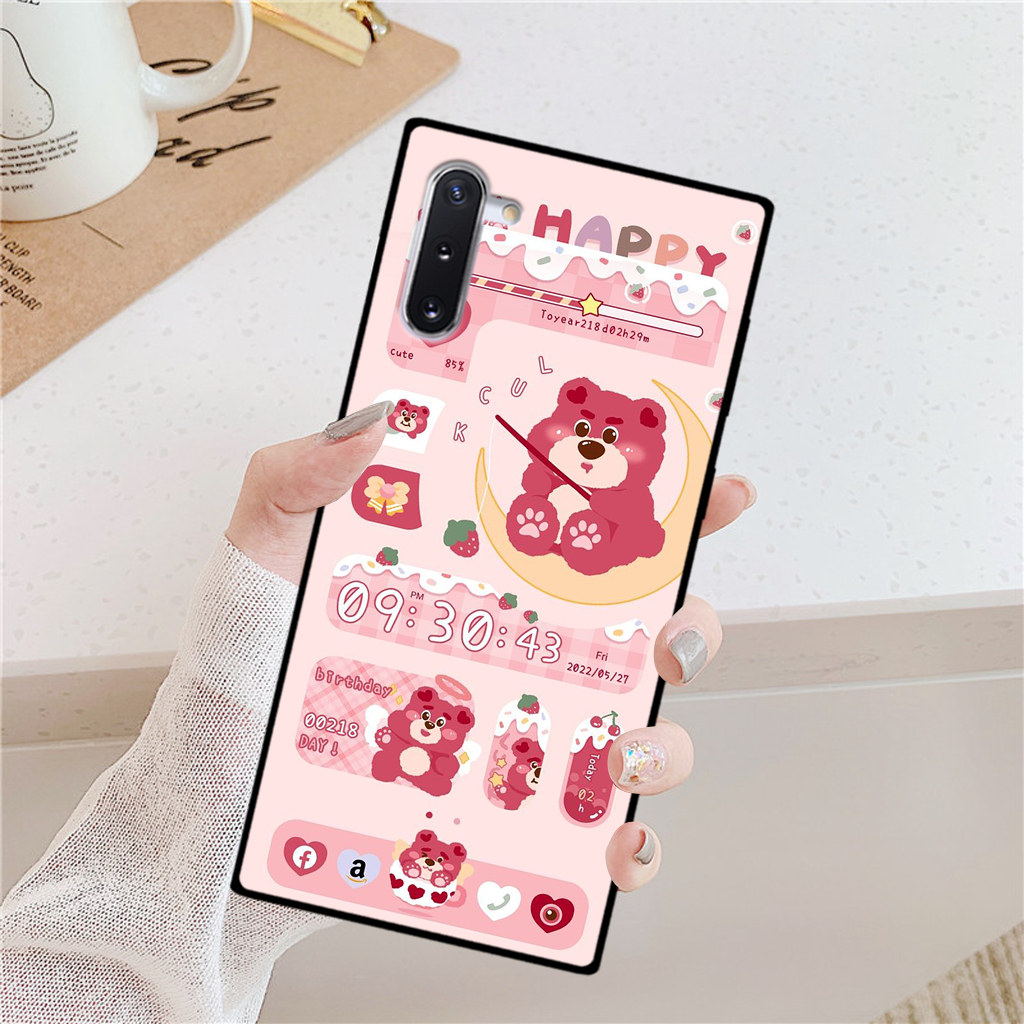 Ốp lưng Samsung Galaxy Note 10 / Note 10 Plus / Note 10+ gấu dâu lotsoo lông xù