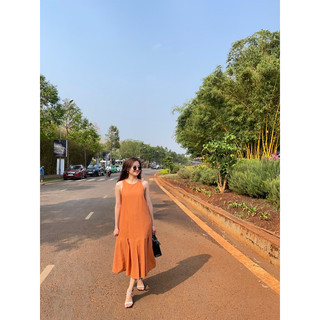 Đầm sát nách xếp ly linen 𝗦𝘁𝗲𝗹𝗹𝗮 𝗗𝗿𝗲𝘀𝘀 TEEMIN