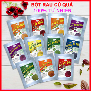 Bột rau củ quả/bột tạo màu thực phẩm 100% tự nhiên gói 10g dùng làm bánh, Nấu Xôi, Thạch, đồ uống