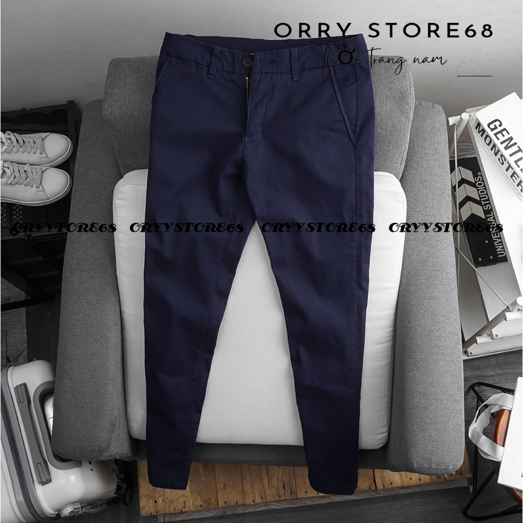 Quần Dài Kaki Nam Form Slim-Chất Vải Kaki Cotton Co Giãn TRẺ TRUNG năng động BOM79