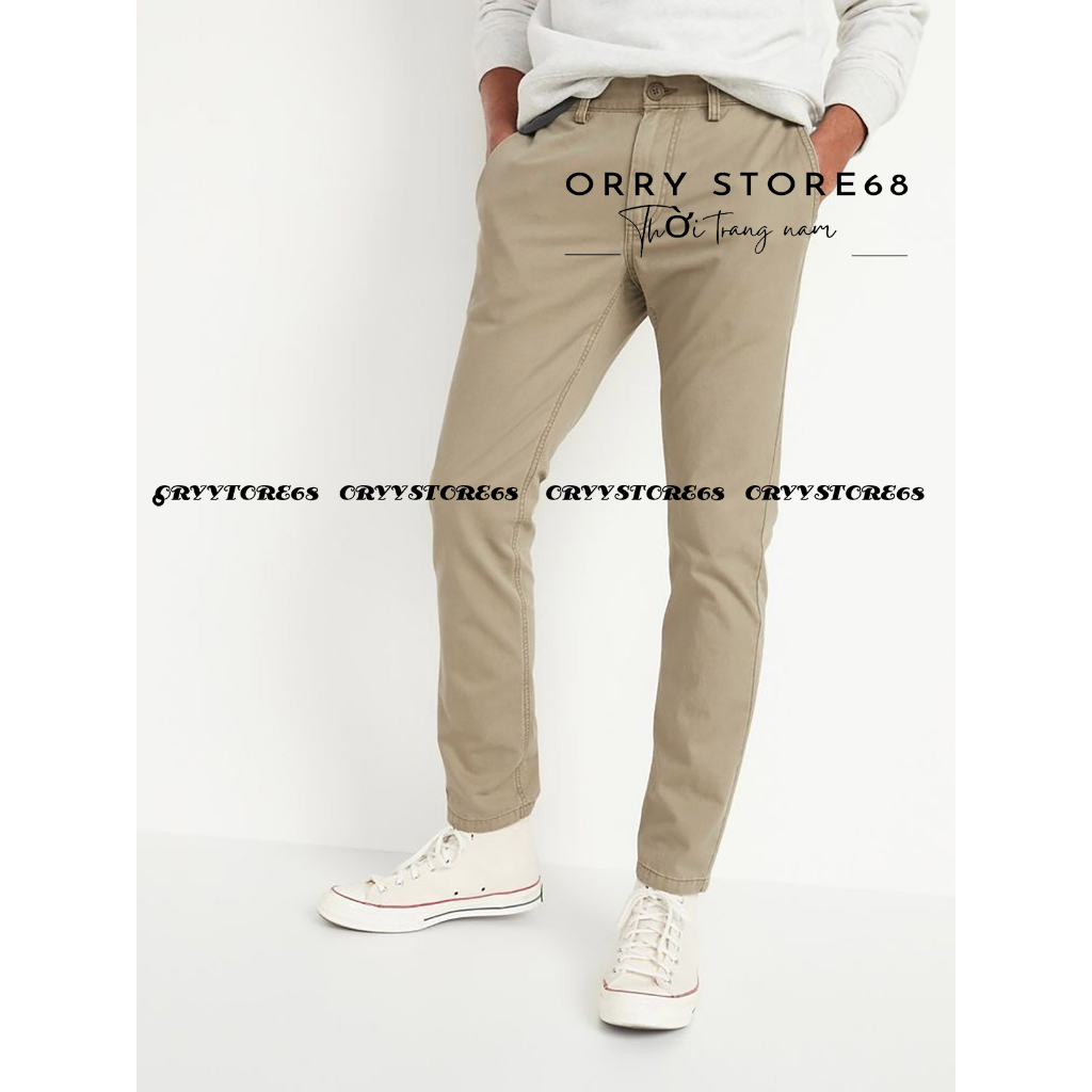Quần Dài Kaki Nam Form Slim-Chất Vải Kaki Cotton Co Giãn TRẺ TRUNG năng động BOM79