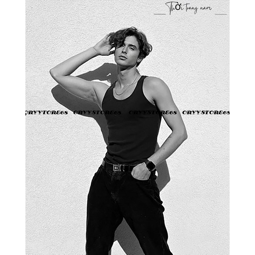 Áo ba lỗ nam, áo thun body from ôm dáng chuẩn GYM SIZE 40kg đến 95kg giá sale CGT49