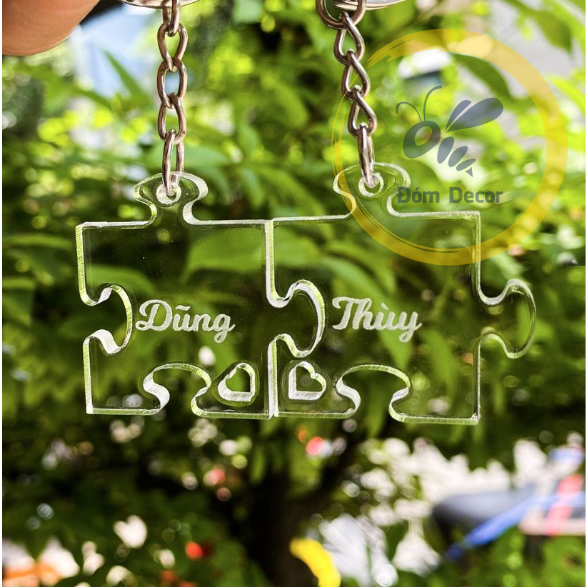 Móc Khóa Khắc Ngày Tháng Kỉ Niệm Theo Yêu Cầu - Đóm Decor