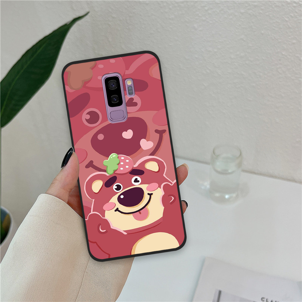 Ốp lưng Samsung Galaxy S9 / S9 Plus / S9+ gấu dâu lotsoo lông xù