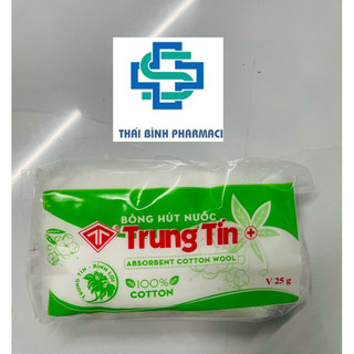 Bông gòn Trung Tín 25g - Bông hút nước, vệ sinh ngoài da