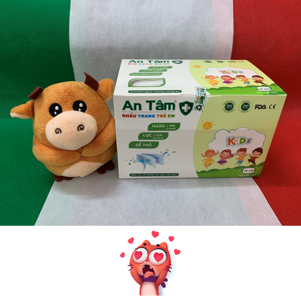 Khẩu trang cho bé y tế An Tâm - Hộp 50 cái