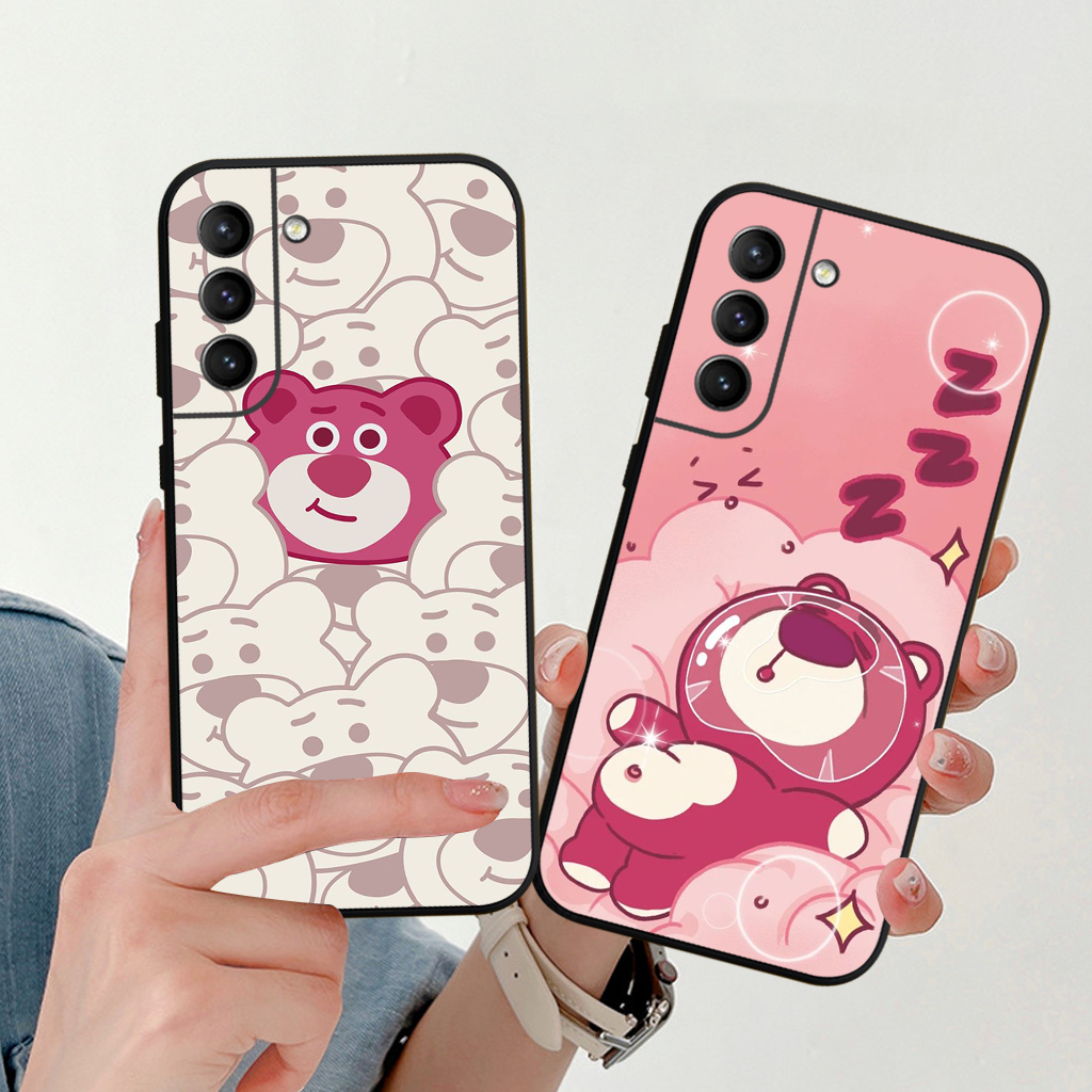 Ốp lưng Samsung Galaxy S22 5G / S22 Plus 5G / S22+ 5G/ S22 Ultra 5G gấu dâu lotsoo lông xù