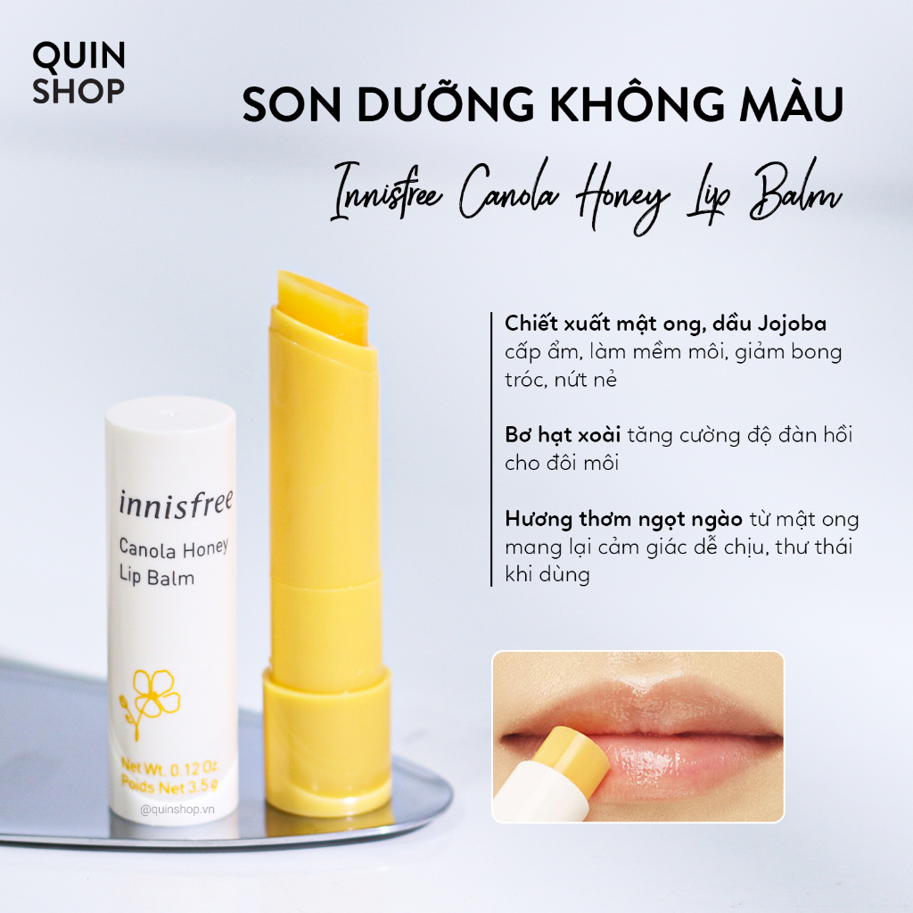 Son Dưỡng Innisfree Canola Honey, Glow Tint Lip Balm