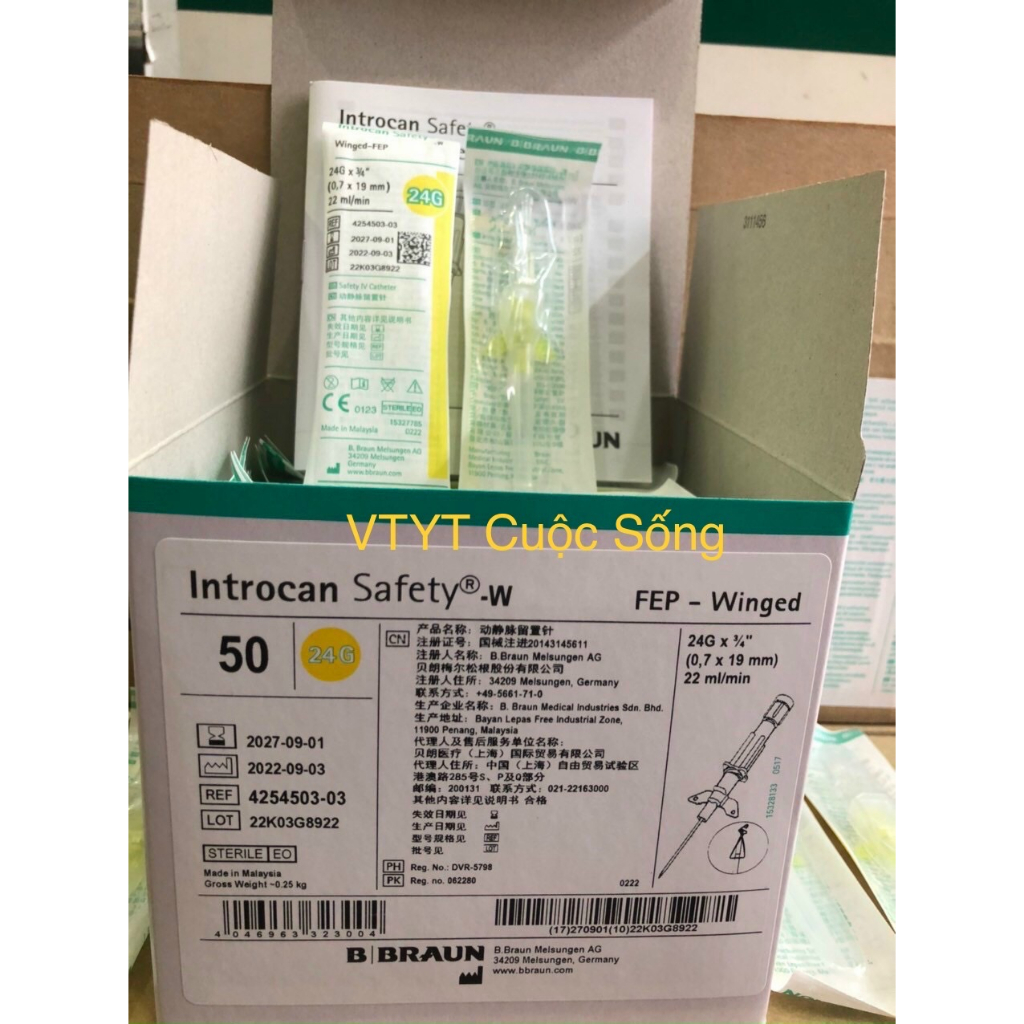 Kim Luồn Tĩnh Mạch 24G BBraun