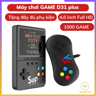 Máy chơi game kiêm sạc dự phòng cầm tay D31 và K31 plus 1000 game, game cổ điển màn hình 4 inch Full HD sắc nét new 2023