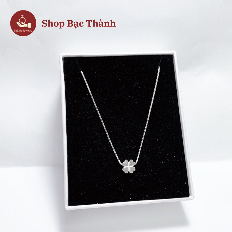 Dây Chuyền Nữ Bạc Ta mặt cỏ 4 lá may mắn ( Có Bảo Hành Làm Sáng, Ảnh Thật )