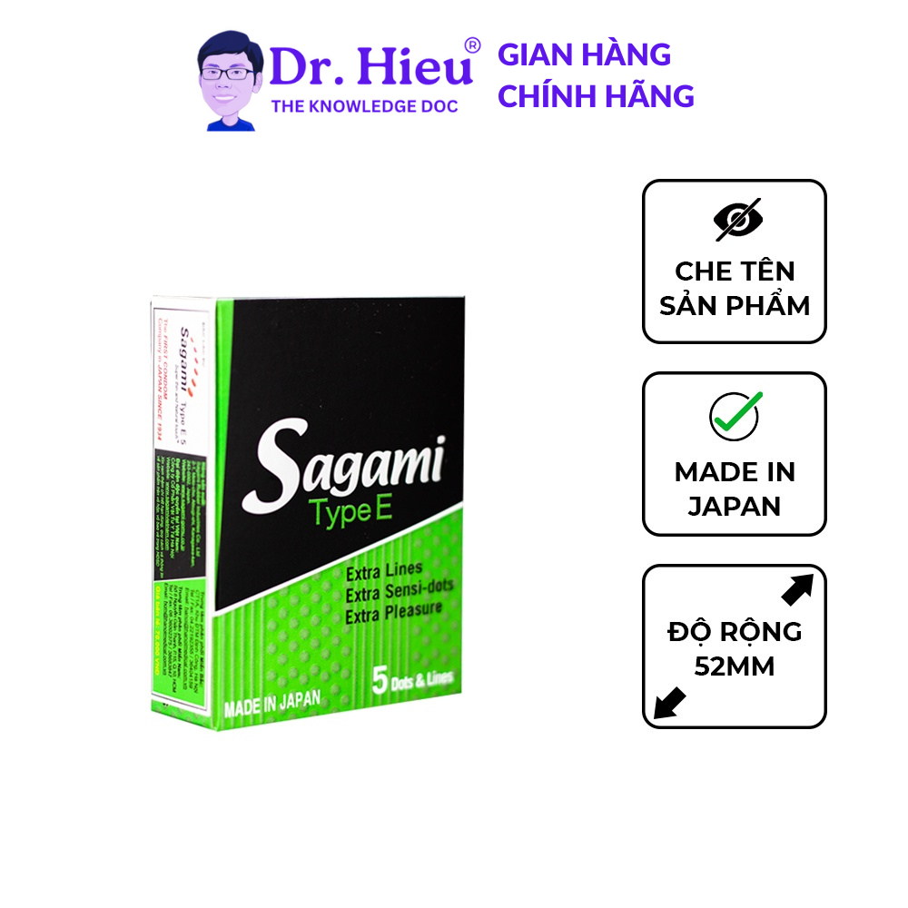 Bao Cao Su Sagami Type E Có Gân Gai Hộp 5 Chiếc Dr Hieu Knowledge