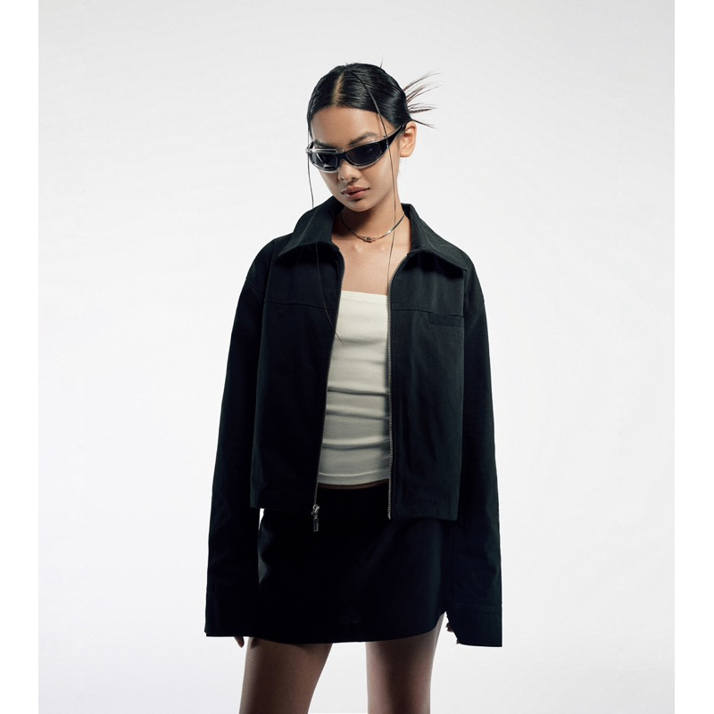 Áo khoác màu be/đen  CROPPED JACKET- STANCLUB