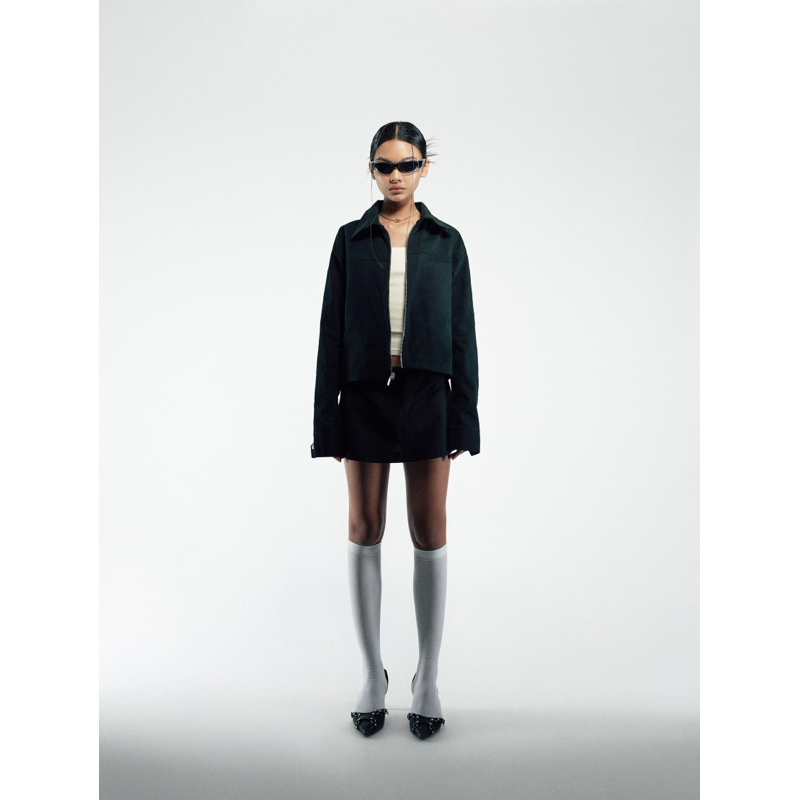 Áo khoác màu be/đen  CROPPED JACKET- STANCLUB