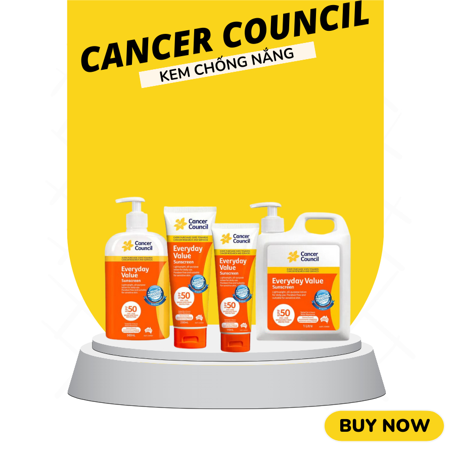 Kem Chống Nắng Cancer Council Everyday Value Sunscreen SPF 50+/ PA ++++