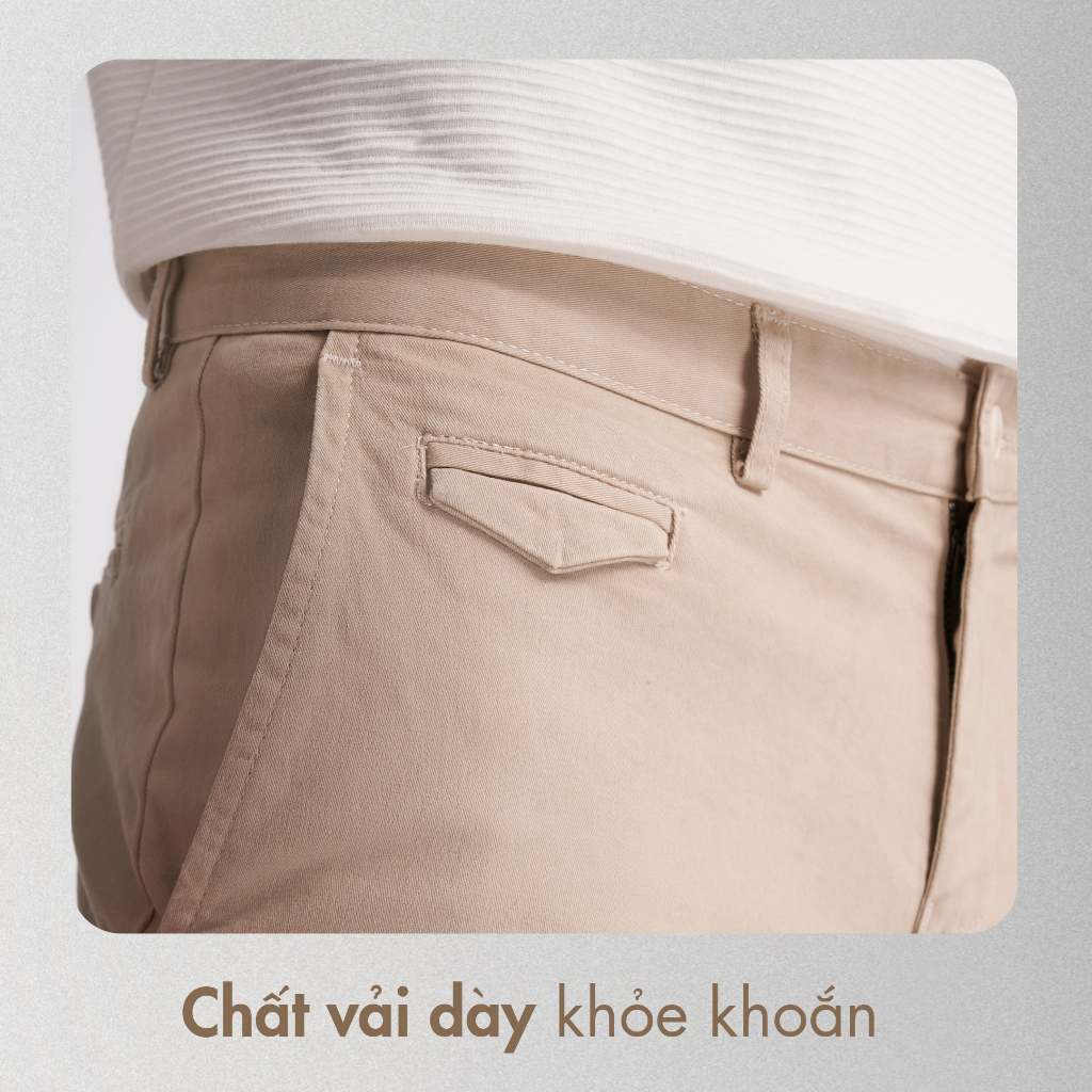 Quần kaki nam BEN & TOD 061/B trơn đơn giản, co giãn, cao cấp, dày dặn