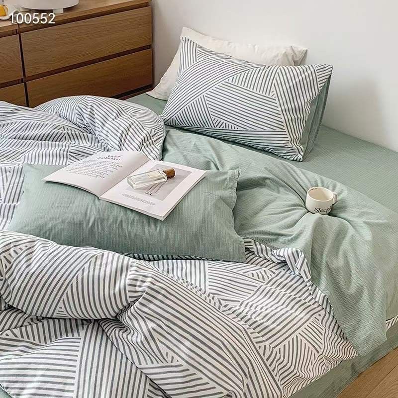 Chăn Ga Gối Cotton Living " " - Bộ Chăn Ga Gối Cotton 100% Nhập Khẩu 4 món