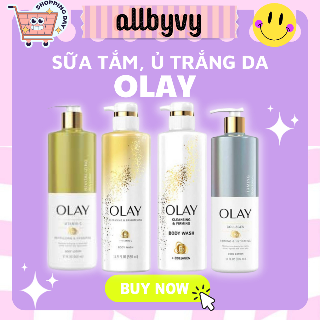 allbyvy| Sữa tắm, lotion trắng da Olay